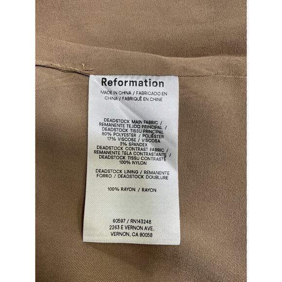 Reformation 'Bunny' Tan Dress Size 6 - Picture 5 of 5